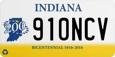 IN license plate 910NCV