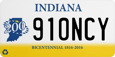 IN license plate 910NCY