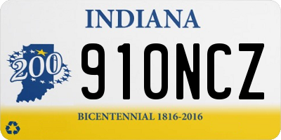 IN license plate 910NCZ