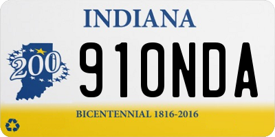 IN license plate 910NDA