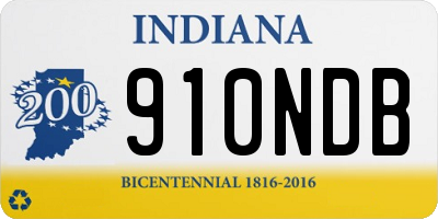 IN license plate 910NDB
