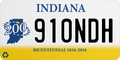 IN license plate 910NDH