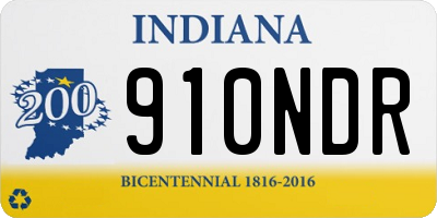 IN license plate 910NDR