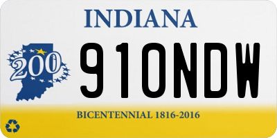 IN license plate 910NDW