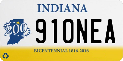 IN license plate 910NEA