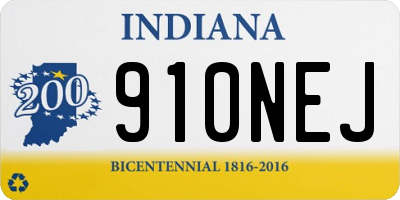 IN license plate 910NEJ