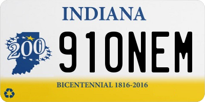 IN license plate 910NEM