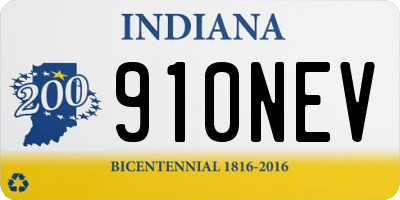 IN license plate 910NEV
