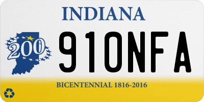 IN license plate 910NFA
