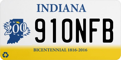 IN license plate 910NFB
