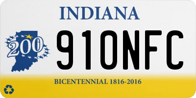 IN license plate 910NFC