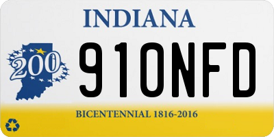 IN license plate 910NFD