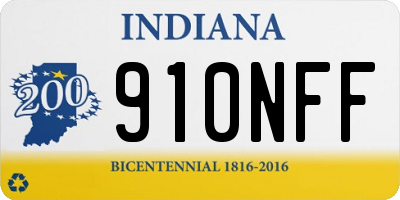 IN license plate 910NFF