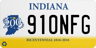 IN license plate 910NFG