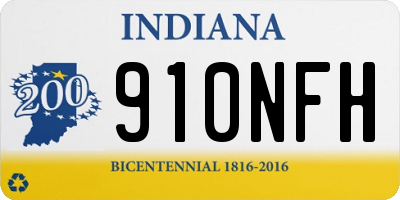 IN license plate 910NFH