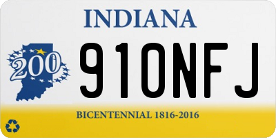 IN license plate 910NFJ
