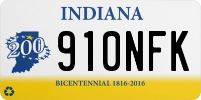 IN license plate 910NFK