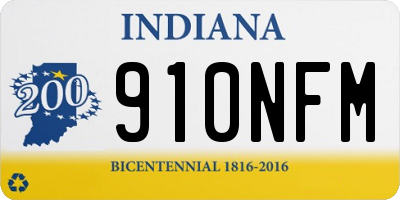 IN license plate 910NFM