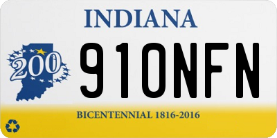 IN license plate 910NFN