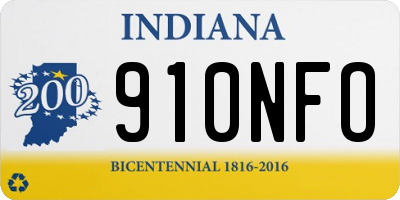 IN license plate 910NFO
