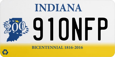 IN license plate 910NFP