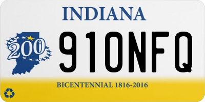 IN license plate 910NFQ