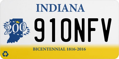 IN license plate 910NFV