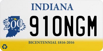IN license plate 910NGM