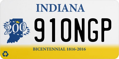 IN license plate 910NGP
