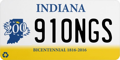 IN license plate 910NGS