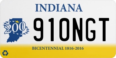 IN license plate 910NGT