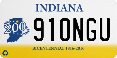 IN license plate 910NGU