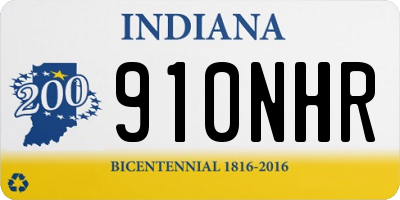 IN license plate 910NHR