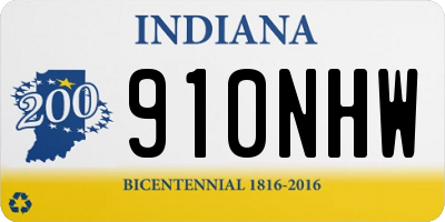 IN license plate 910NHW