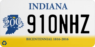IN license plate 910NHZ