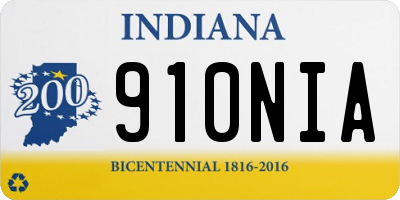 IN license plate 910NIA