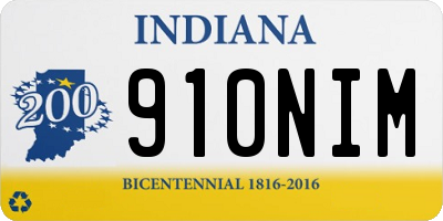 IN license plate 910NIM