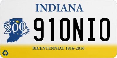 IN license plate 910NIO