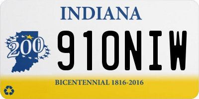 IN license plate 910NIW
