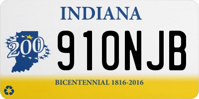 IN license plate 910NJB