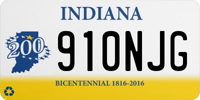 IN license plate 910NJG