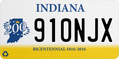 IN license plate 910NJX