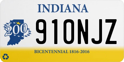 IN license plate 910NJZ