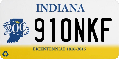 IN license plate 910NKF