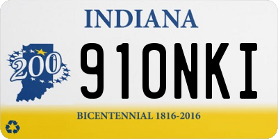 IN license plate 910NKI