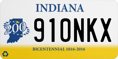 IN license plate 910NKX
