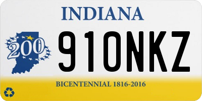 IN license plate 910NKZ