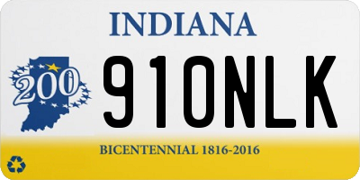 IN license plate 910NLK