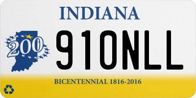 IN license plate 910NLL