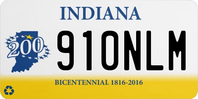 IN license plate 910NLM